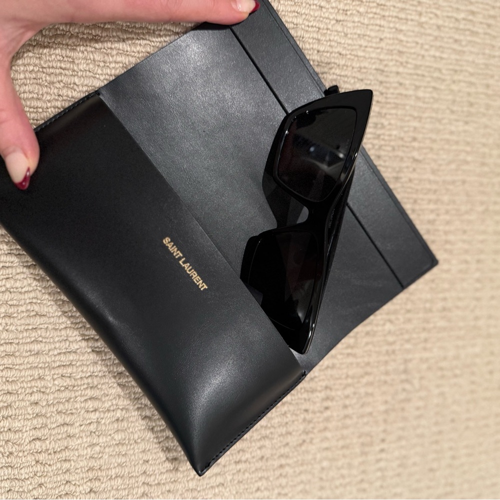 Saint Laurent Black Cat-Eye Sunglasses - Picture 6 of 6